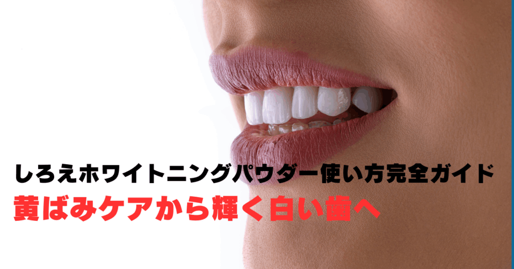 しろえホワイトニングパウダー使い方完全ガイド 黄ばみケアから輝く白い歯へ