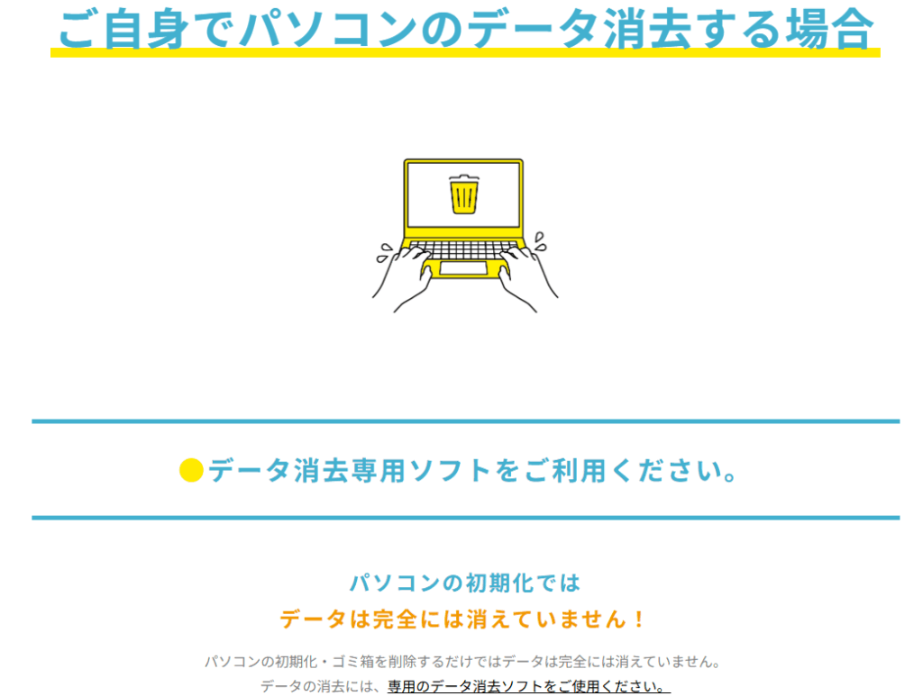 リネットジャパンデータ消去ソフトの使い方